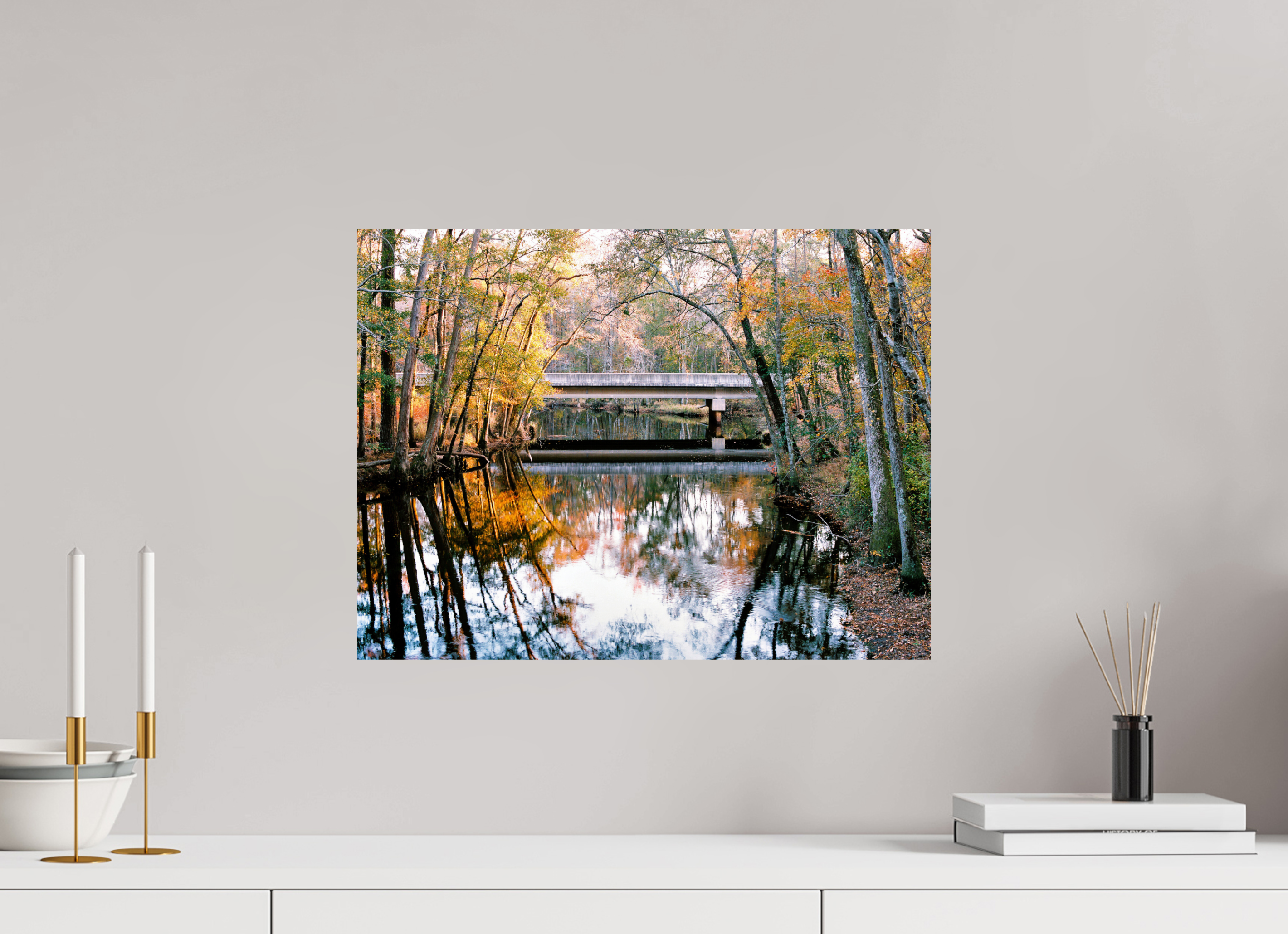 20 x 15″, Photo Print On Fuji Crystal DP II US-401 Bridge over Lumber River