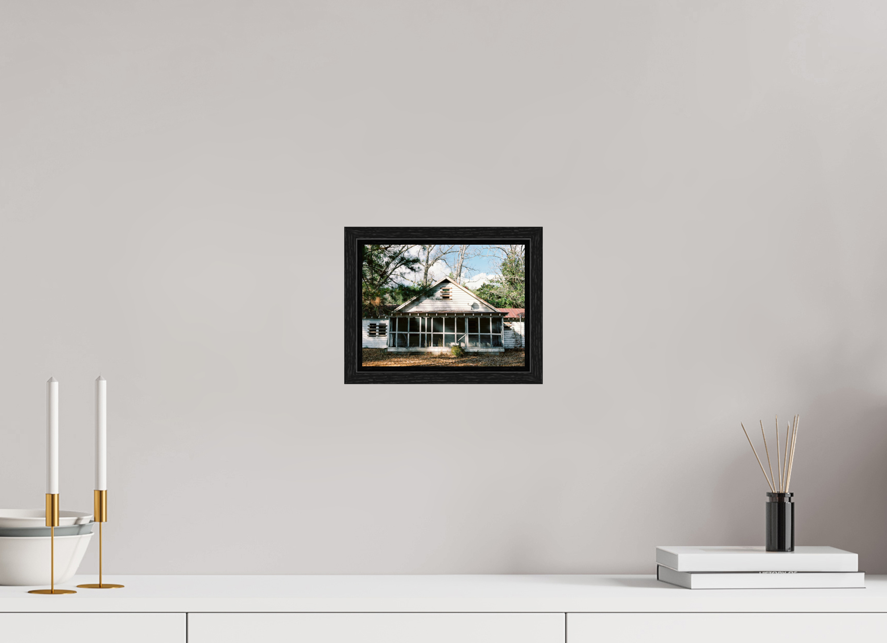 8 x 6″, Floater Frame Dilapidated House