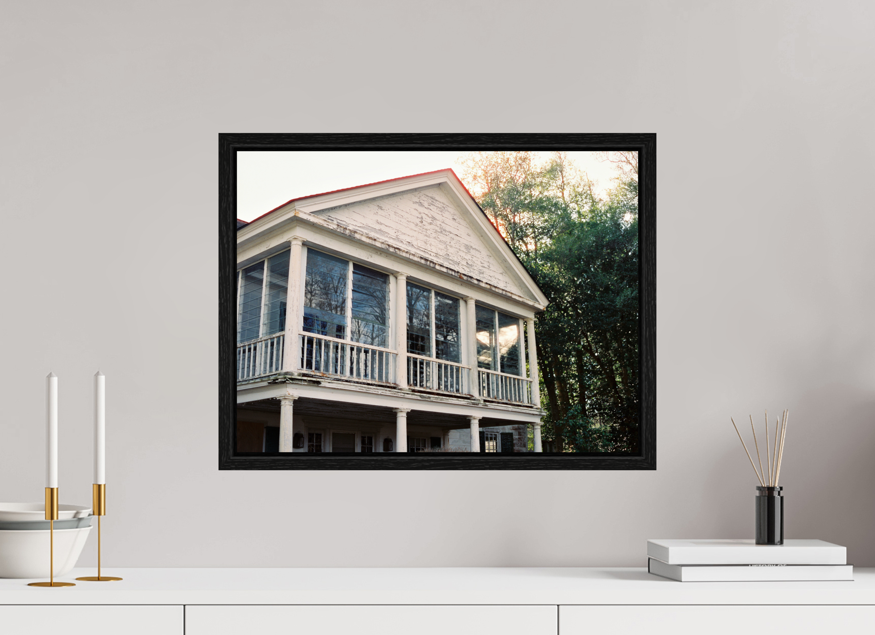 20 x 15″, Floater Frame Dilapidated House No. 2