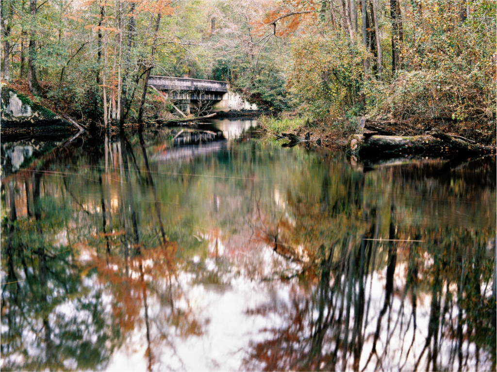 Main image Gilchrist Bridge and Lumber River in Fall