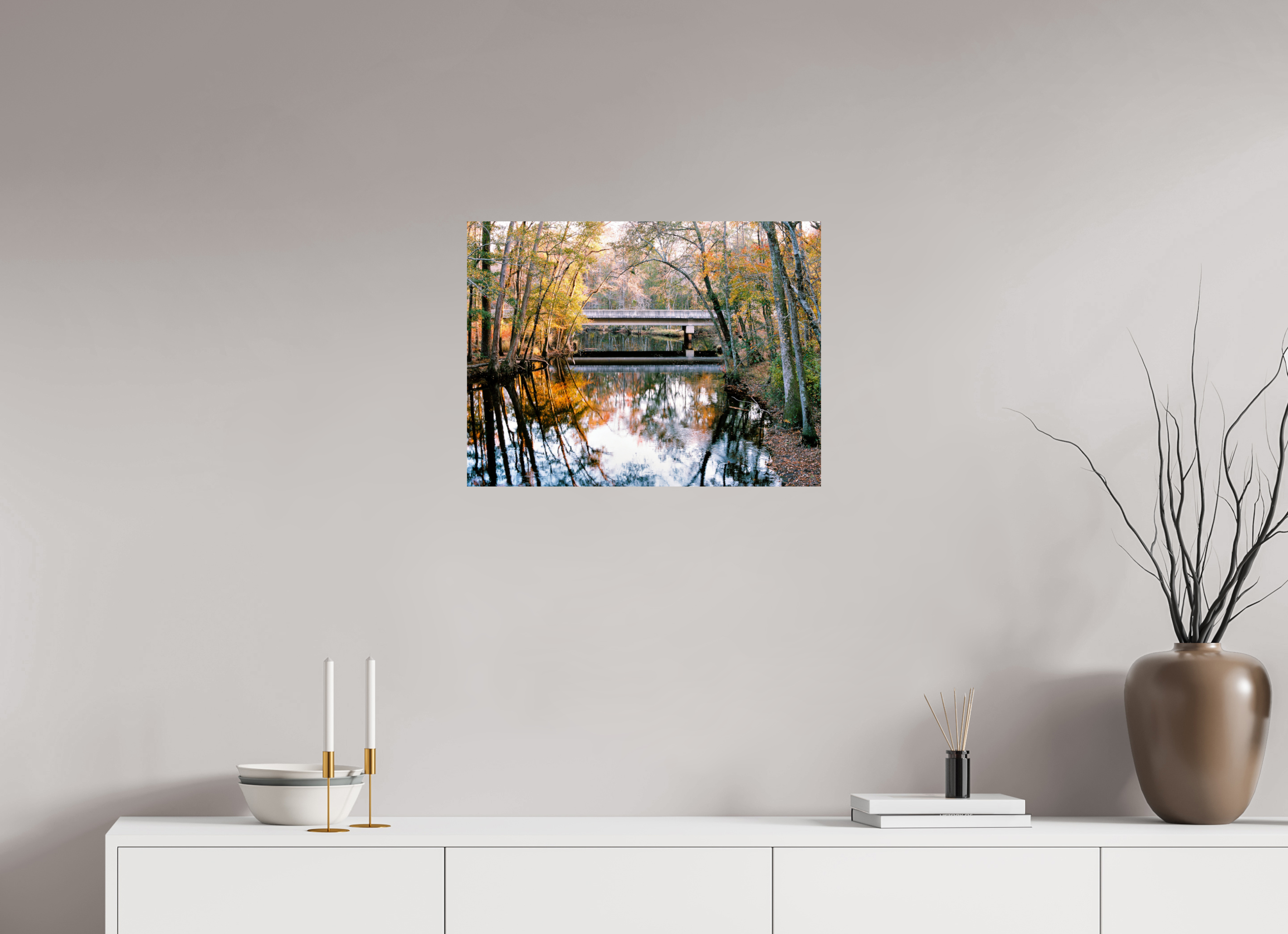24 x 18″, Photo Print On Fuji Crystal DP II US-401 Bridge over Lumber River