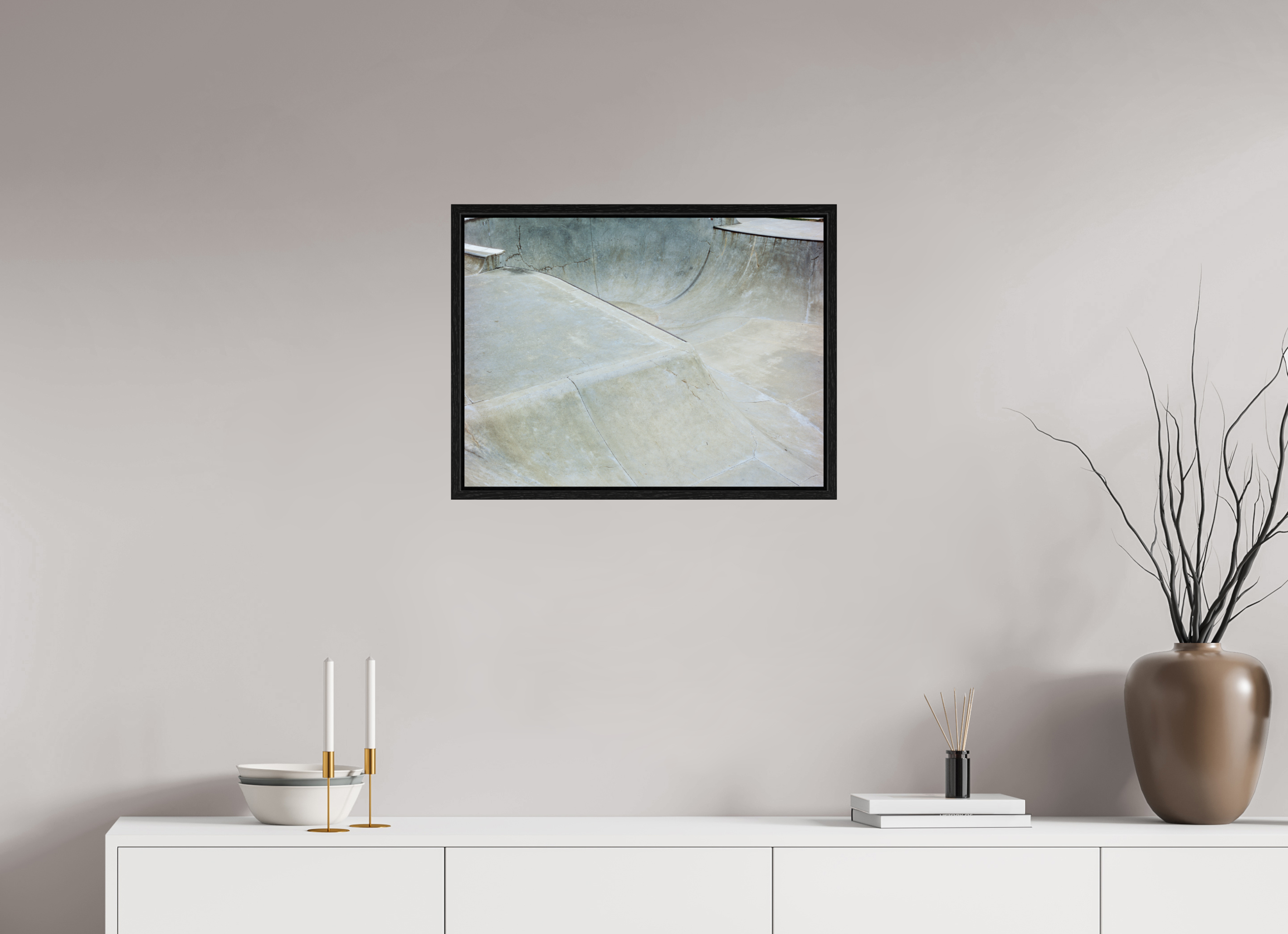 24 x 18″, Floater Frame Local Skate Park No. 1