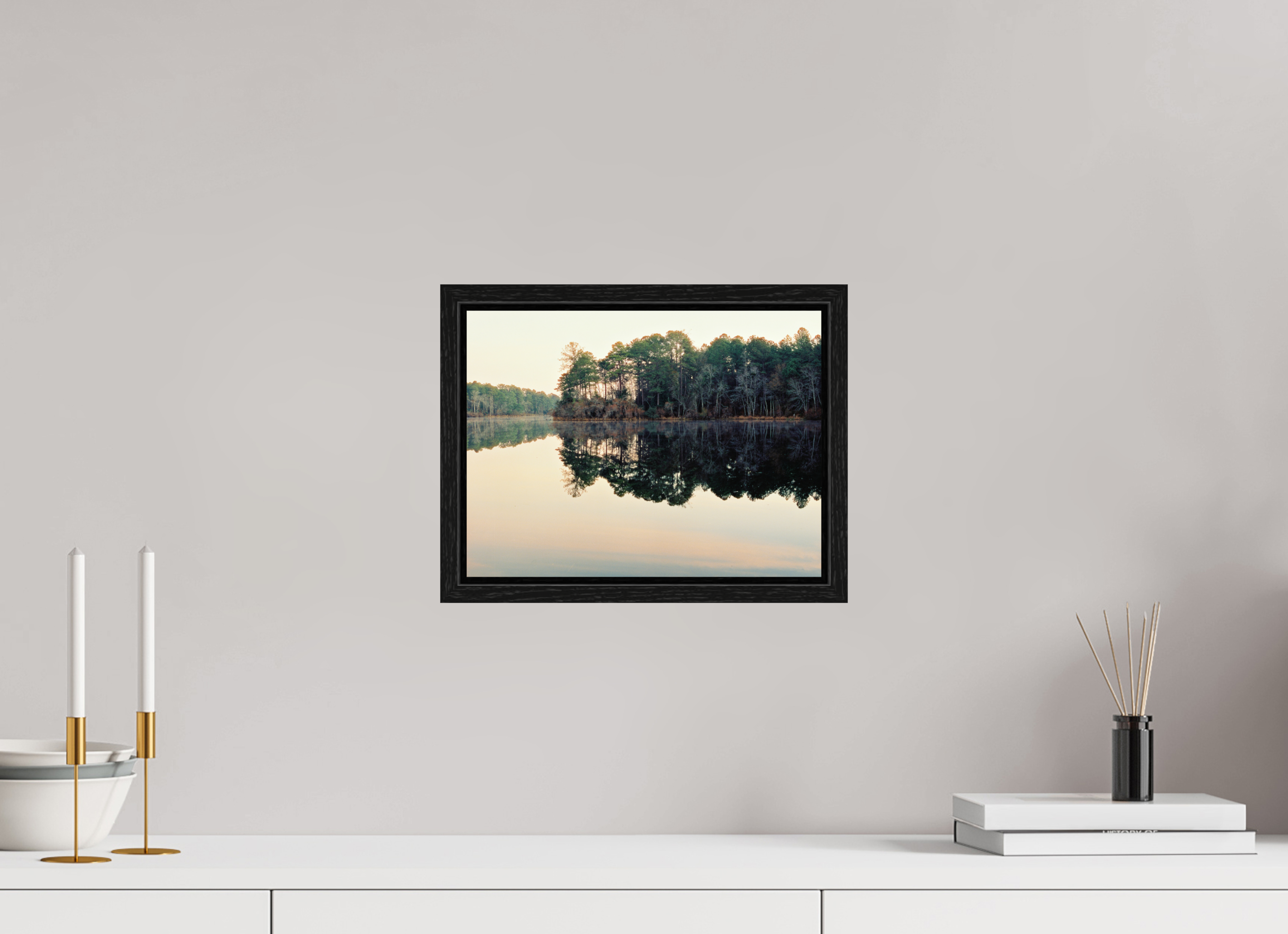 12 x 9″, Floater Frame A Quiet Lake