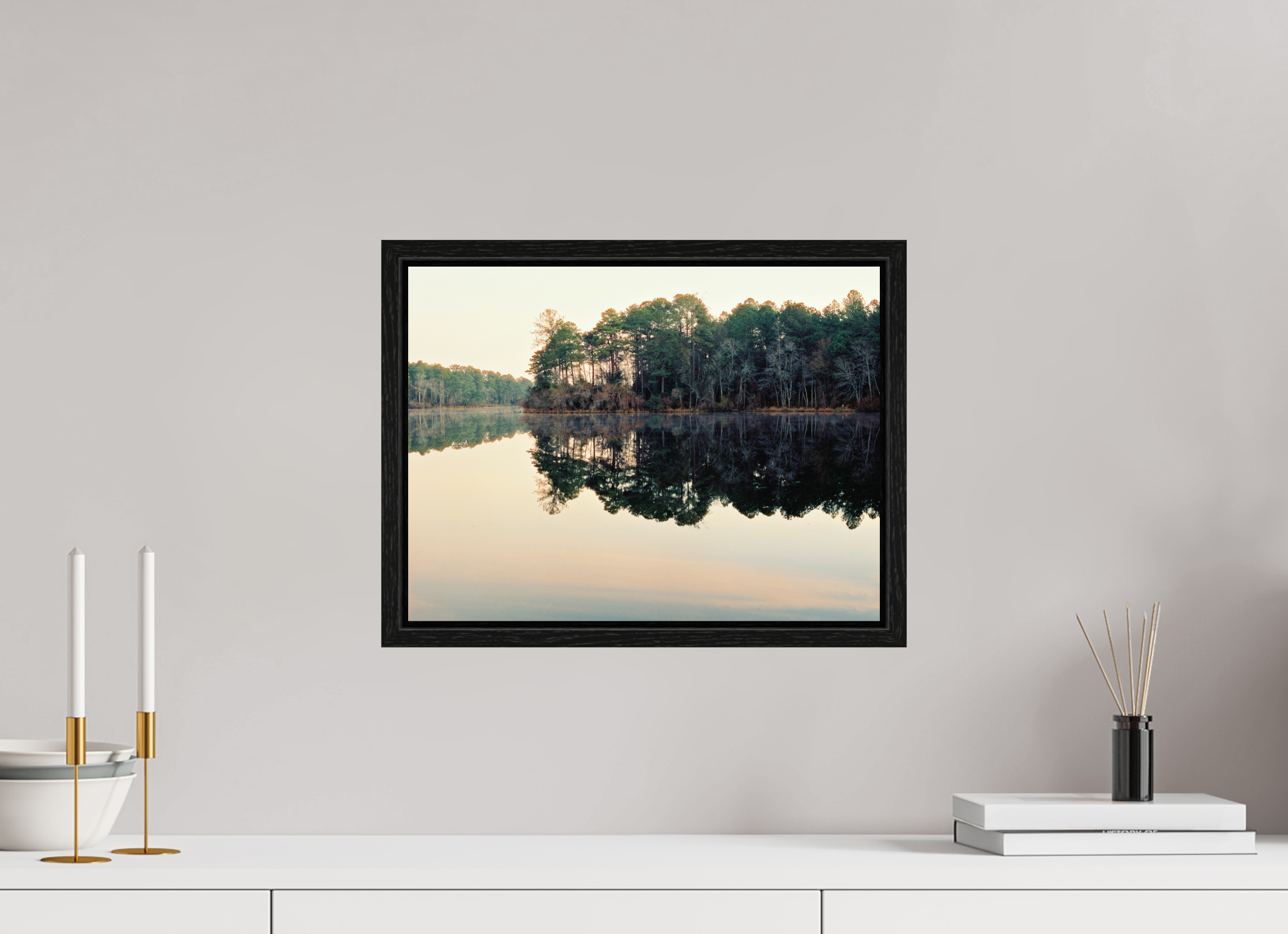 16 x 12″, Floater Frame A Quiet Lake