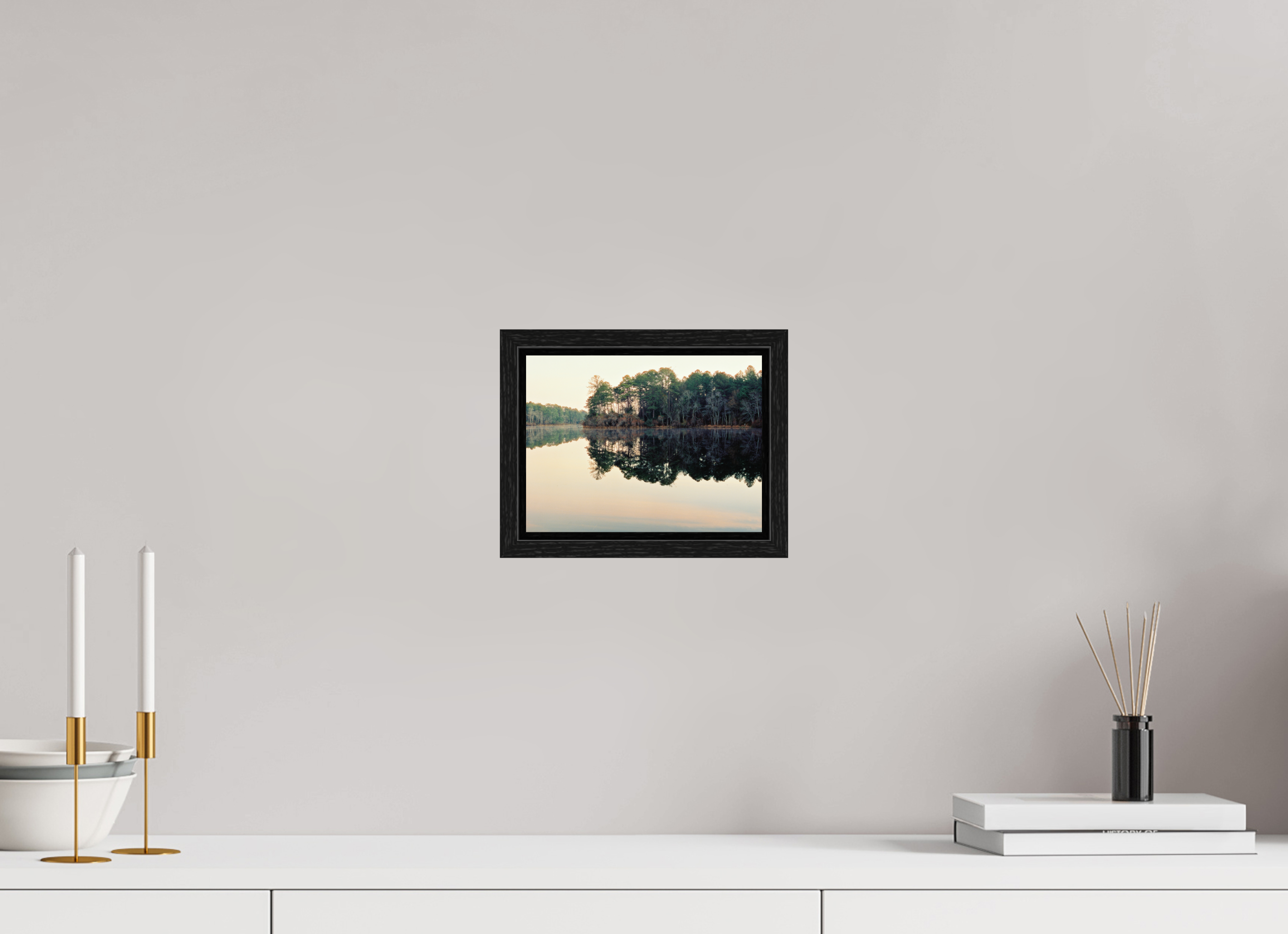 8 x 6″, Floater Frame A Quiet Lake