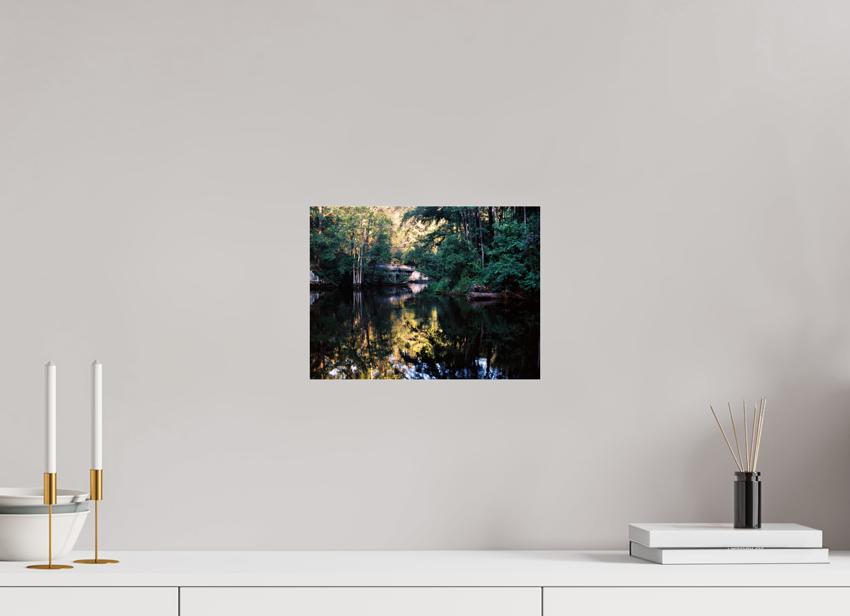 12 x 9″, Photo Print Under Acrylic Glass Gilchrist Bridge and Lumber River in Summer