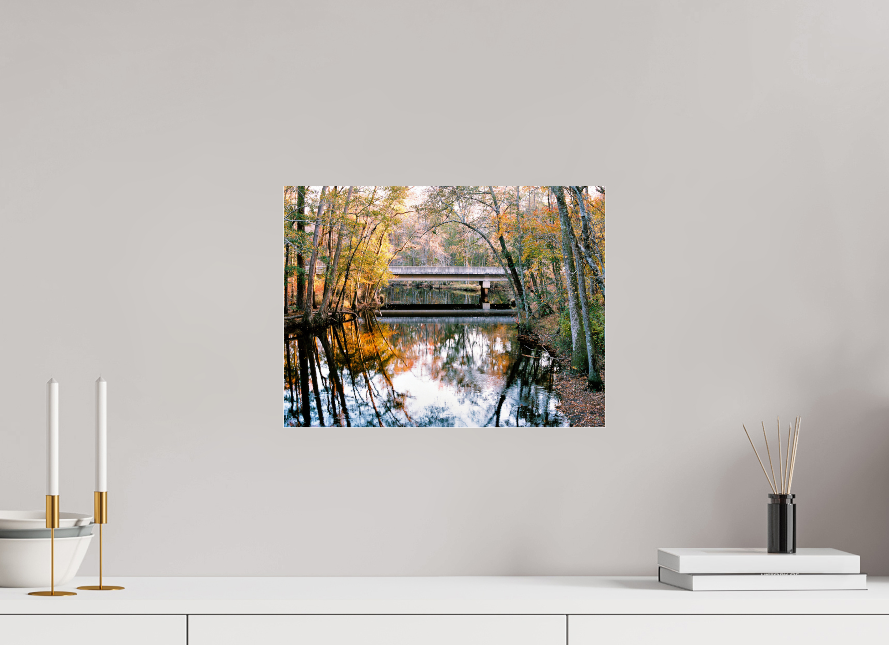 16 x 12″, Photo Print Under Acrylic Glass US-401 Bridge over Lumber River